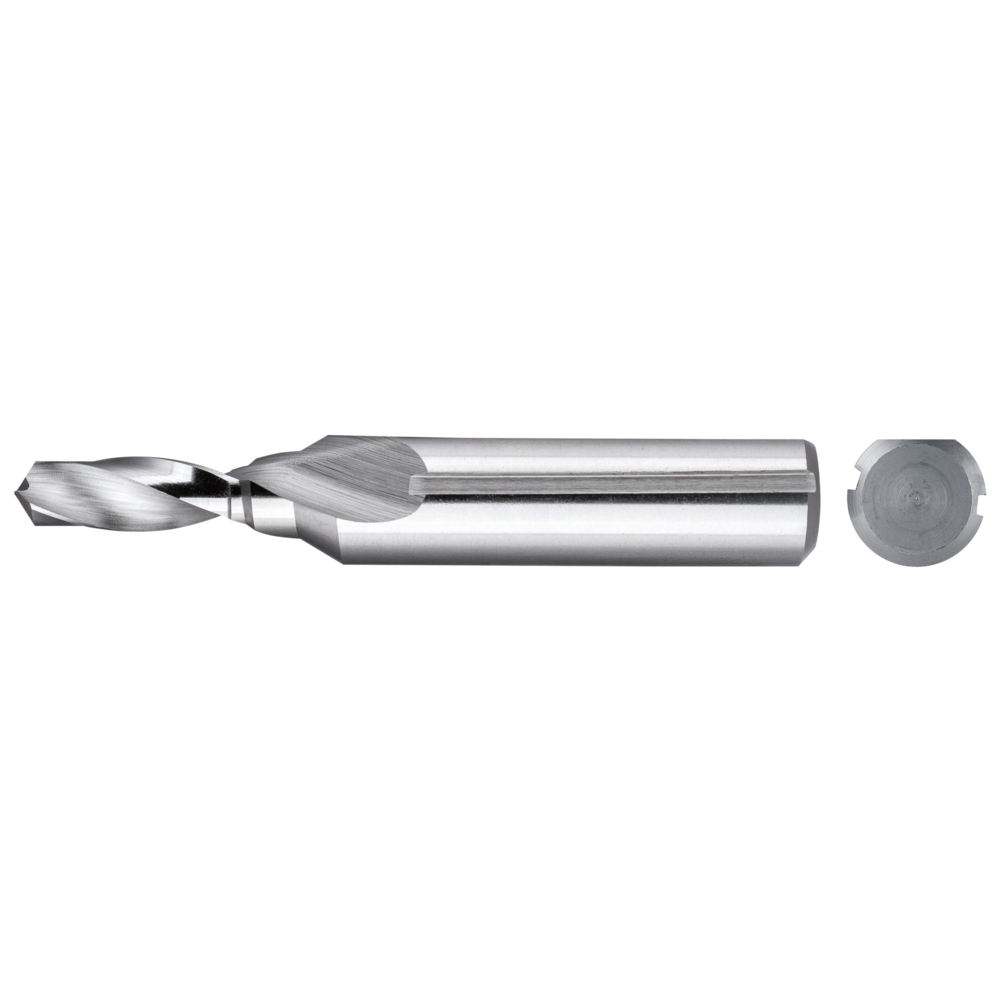 Step centring drill HSSE DIN332-2 60°/90° Form D-FL M24 - 21x25x40mm